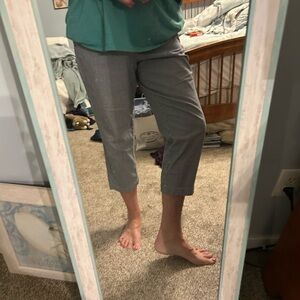 Lands' End navy Striped Women's Capris